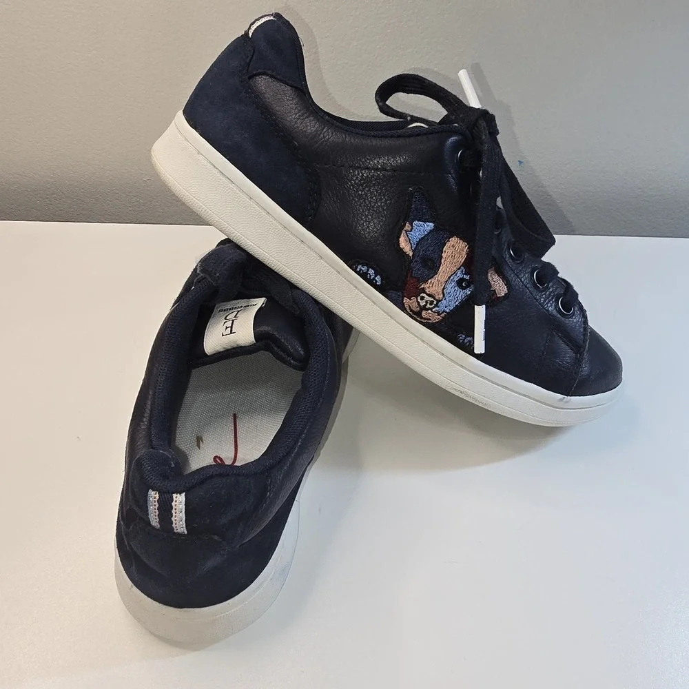 ED Ellen Degeneres Chapatcha Sneakers Lace Up Dog Shoes Dark Blue Wms 6.5US 37EU